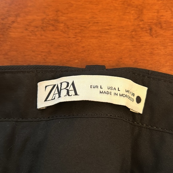 ZARA bloggers favourite straight leg black pants size large - Picture 10 of 11